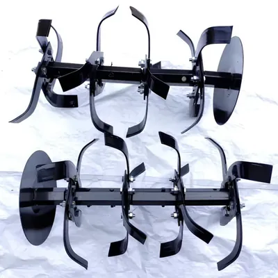 Heavy Duty Diesel Rotavator Set for Power Tiller of 32 pcs Blade, 2 Shaft, 2 Side Disc and 32 pcs Nut