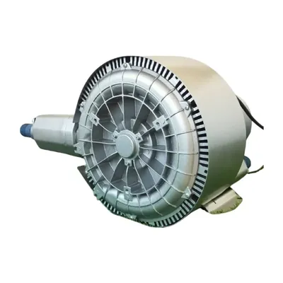 Double Stage 2 HP Ring Blower Use to Aerate Water in Biofloc, Spa, Whirlpool, Swimming Pool, Fish Tanks (Type-Single Phase)