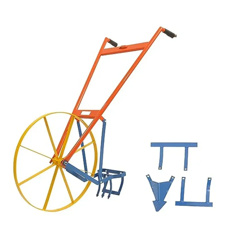 Yuvcon Manual Wheel Hoe, Weeder with 3 Attachments for Loosening Soil, Digging Trench & Weeding