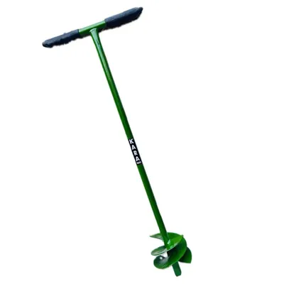 Manual Dual Blade Post Hole Hand Auger, Earth Hole Digger, Use for Nursery &Gardening