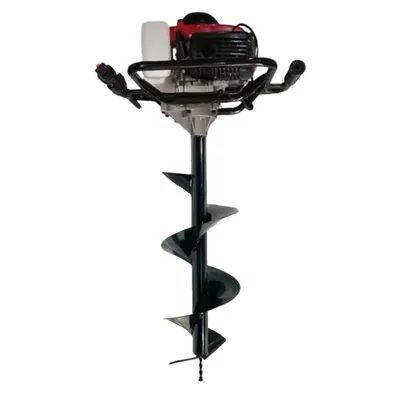 MECSTROKE 4 Stroke 82 CC Earth Auger with 10 Inch Auger Bit, Post Hole Digger Machine