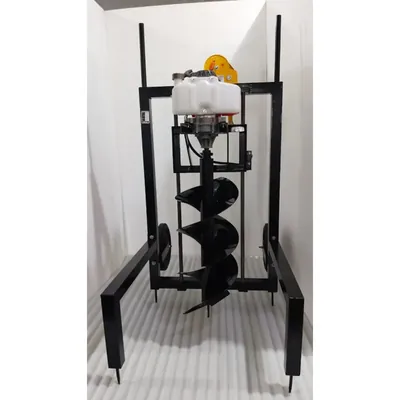 MECSTROKE 63-cc, 2-stroke Trolley Type Earth Auger / Post hole digger Machine with 12 Inch Auger Bit
