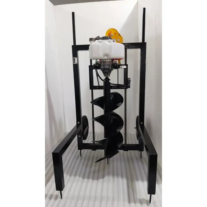 MECSTROKE 63-cc, 2-stroke Trolley Type Earth Auger / Post hole digger Machine with 12 Inch Auger Bit