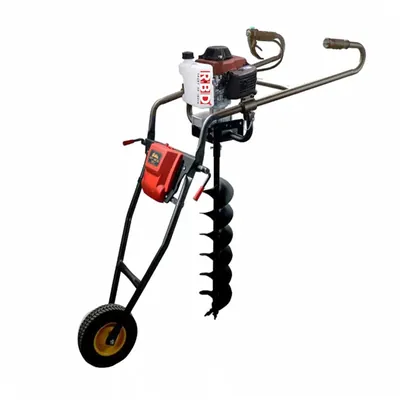RBD 72 CC Trolley Type Earth Auger Post Hole Digger Machine with 10-Inch Drill Bit
