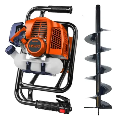 NCH H520, 52 CC 2-Stroke Petrol Engine Earth Auger Machine With 8 Inch Drill Bit