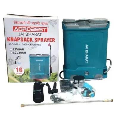 Agrobest 16 L Jai Bharat 12 V 20 Ah Battery Operated Knapsack Sprayer, Suitable for Agriculture Spraying