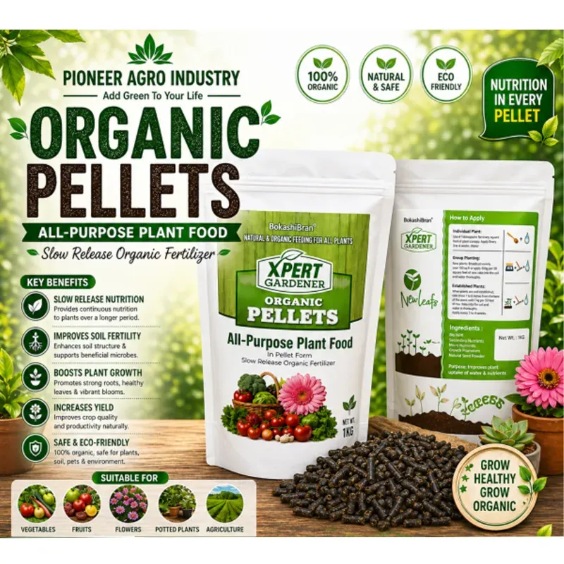 Pioneer Agro 1 Litre Enriched Bio Pellets Nutrient-Rich Manure Fertilizer Plant Food for Home Gardening