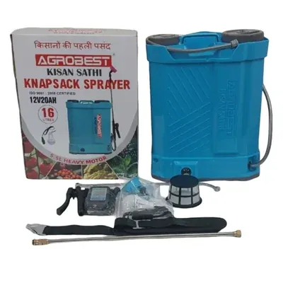 Agrobest 16 L Kisan Sathi 12 V 20 Ah Battery Operated Knapsack Sprayer, Suitable for Agriculture Spraying