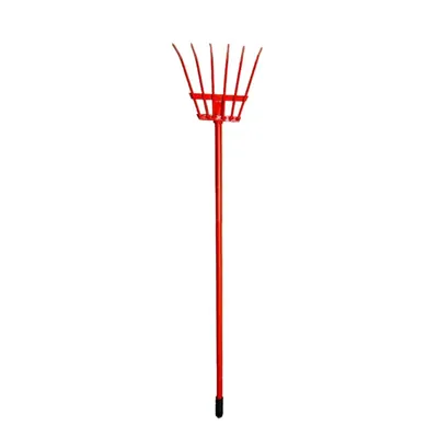 Mild Steel Farmer Fork, Garden Rake for Soil Cultivation and Weeding, Height 50 Inch, 48 Inch