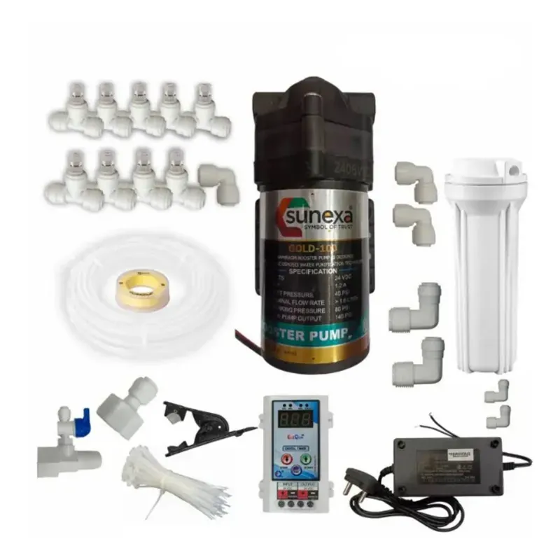 FARMKING Fogger Kit of 10 Brass Nozzles with Timer, Filter and Other Accessories