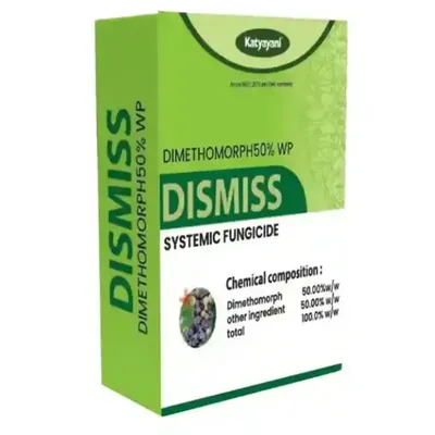Katyayani Dismiss, Dimethomorph 50% WP, Chemical Fungicide To Control Fungal Diseases & Maintain Plant Quality (Pack-1 x 200 g)
