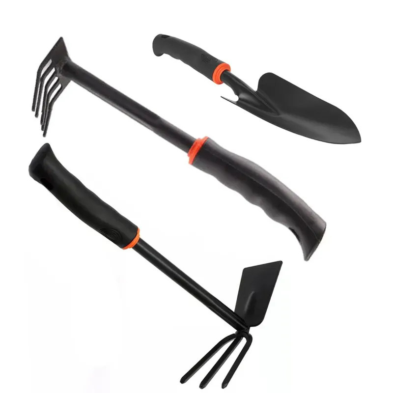 DAP Set of a Hand Rake, Cultivator-Hoe and a Hand Trowel, Used for Cultivation/Garden Maintenance, 3 Tools