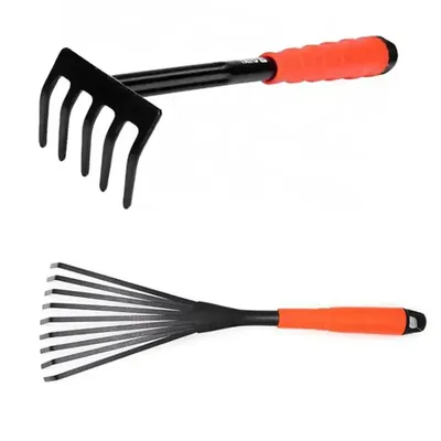 YATO Garden Tools combo of YT-8869 Gardening Rake 13 Inch and YT-8866 Gardening Rake 13 Inch, Used for Gardening Purposes