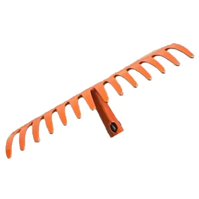 Wide and Durable 14-Teeth Garden Rake Head, Versatile Yard Tool for Soil, Leaf, & Mulch Raking