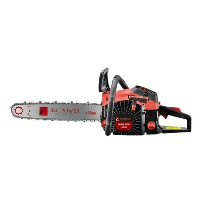 BSC Power 4500, 45-cc Petrol Chainsaw with 18 Inch Guide Bar, Automatic Chain Oiler, Used for Wood Cutting/Logging