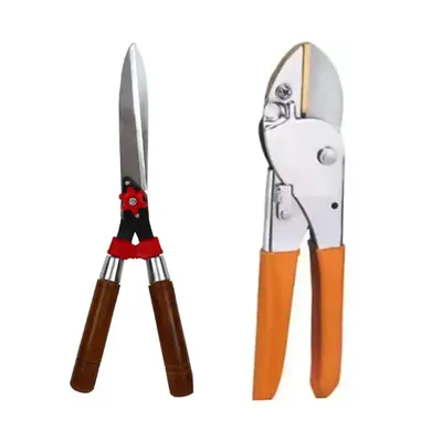 AGT Hedge Shear of Wooden Handle & Pruning Secateurs