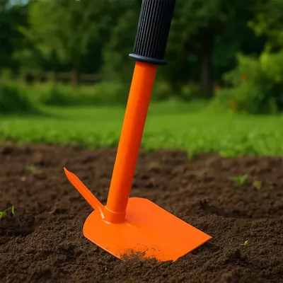 Ecofynd Heavy Duty Garden Hand Hoe, Gardening Tool, Agriculture Equipment for Home Farm Lands (Orange)