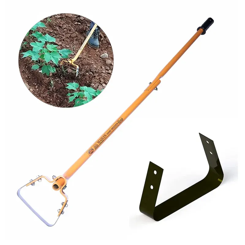 Mahan Heavy Duty GHH-1.6 Gardening Hoes, Manual Weeder, Hand Weeder With 4.3 ft Handle and 6 Inch Blade Extra Blade