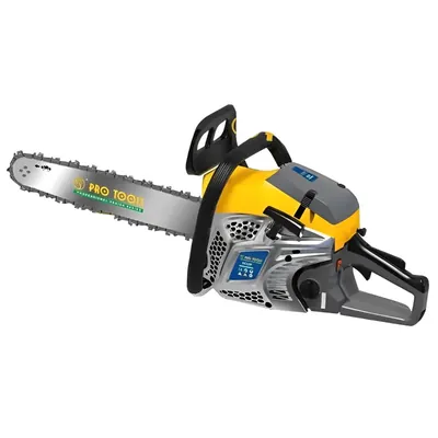 Pro Tools Professional 65-cc Petrol Chainsaw with 18 Inch Guide Bar for Tree, Wood Cutting and Landscaping, 6522P