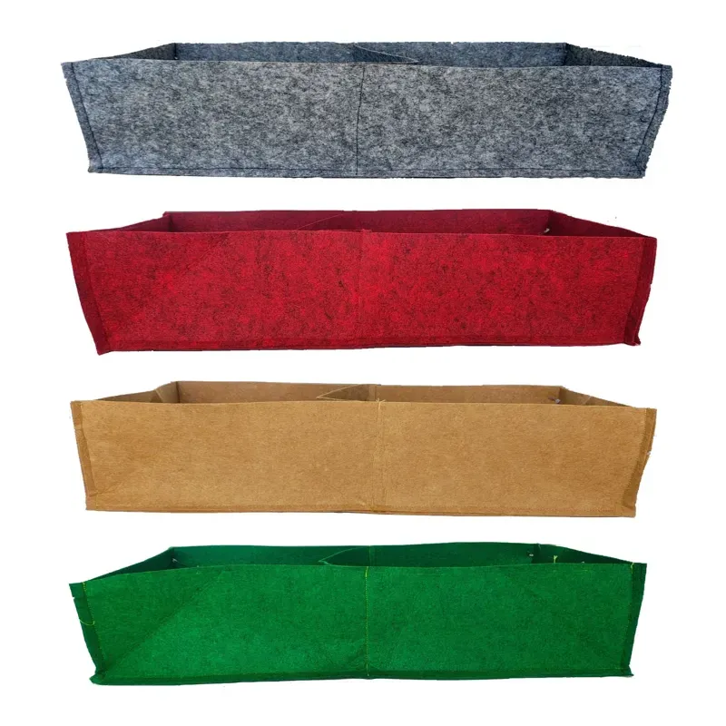 Gardeco 400 GSM 24 x 12 x 6 Inch Environment Friendly Geo Fabric Multicolor Grow Bag for Garden, Nursery (Pack of 4)