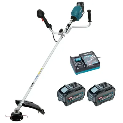 MAKITA UR013GT206, 40 V 1500 W Cordless Grass Trimmer, Bike Handle with 2 Batteries & Charger