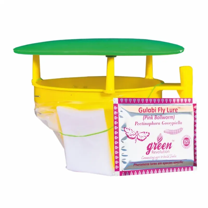 Green Revolution Highly Effective Funnel Insect Trap with Gulabi Fly Insect Lure (Pack-10 pcs)