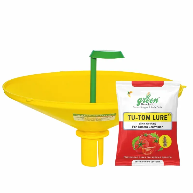 Green Revolution Highly Effective Water Pheromone Trap with TU-TOM Pheromone Lure (Pack-5 Pcs)