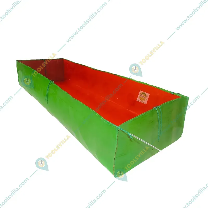 Greeno Biotech High Density Polyethylene Grow Bags, Green, 6 ft X 2 ft X 1 ft, Pack Of 2