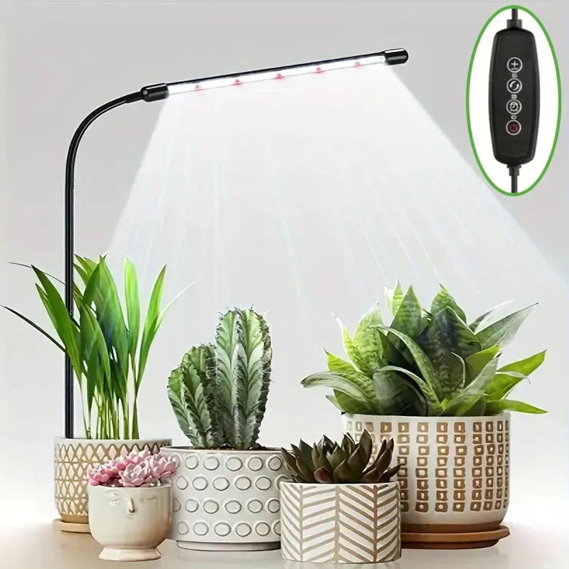 Ecofynd Kaira Grow Light for Indoor Plants, 5 W LED Artificial Sunlight for Plants, 1.7 m Wire (Black)