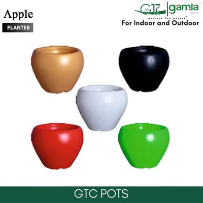 GTC 10 Inch Multi Color Apple Planter Modern Decorative Pots for Stylish Spaces, Home Decoration, Gardens (Pack of 5)(Color-Multi Colour)