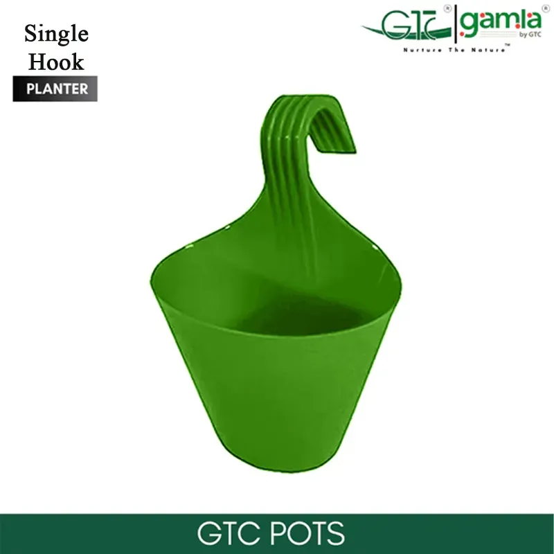 GTC 7 Inch Multi Color Single Hook Planter Modern Decorative Pots for Stylish Spaces, Home Decoration, Gardens (Pack of 3)