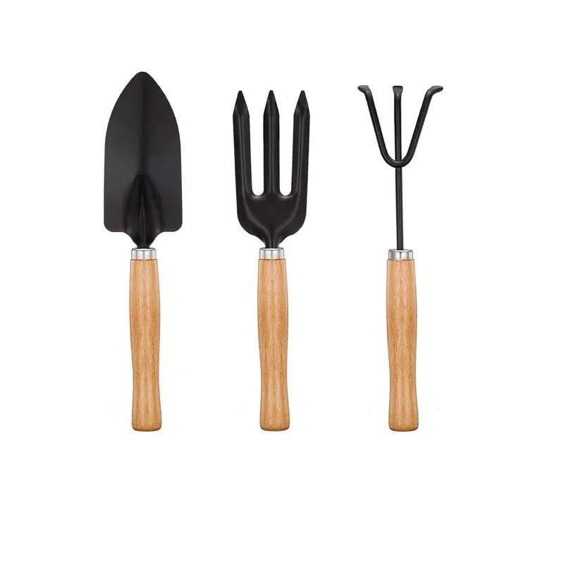 AGT Garden Tools Combo Kit of a Hand Cultivator, Hand Trowel and a Garden Fork-Used for Small Scale Gardening Processes(3 Tools)
