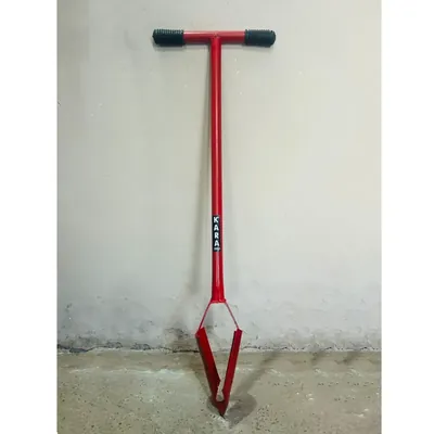 Heavy Duty Handheld Earth Auger, Post Hole Digger with Non-Slip T-Handle