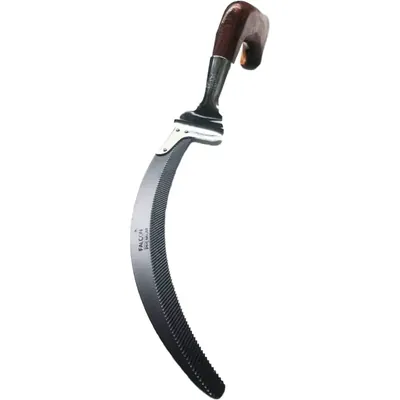 FALCON 3040 W SPS Hand Powered Sickle With High Carbon Steel Blade and Wooden Grip with Self-Sharpening Blade Technology