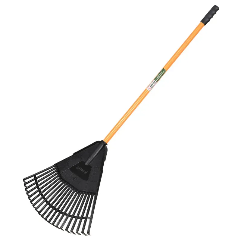 FALCON 3-in-1 Garden Rake, Heavy Duty Multi-Purpose Landscaping Tool For Lawn, Garden Broom With Long Handle