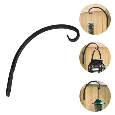 Ecofynd 12 Inch Sturdy Wall Hanging Plant Bracket, Round Plant Hanger for Bird Feeders, Planters, Lanterns (Set of 2)