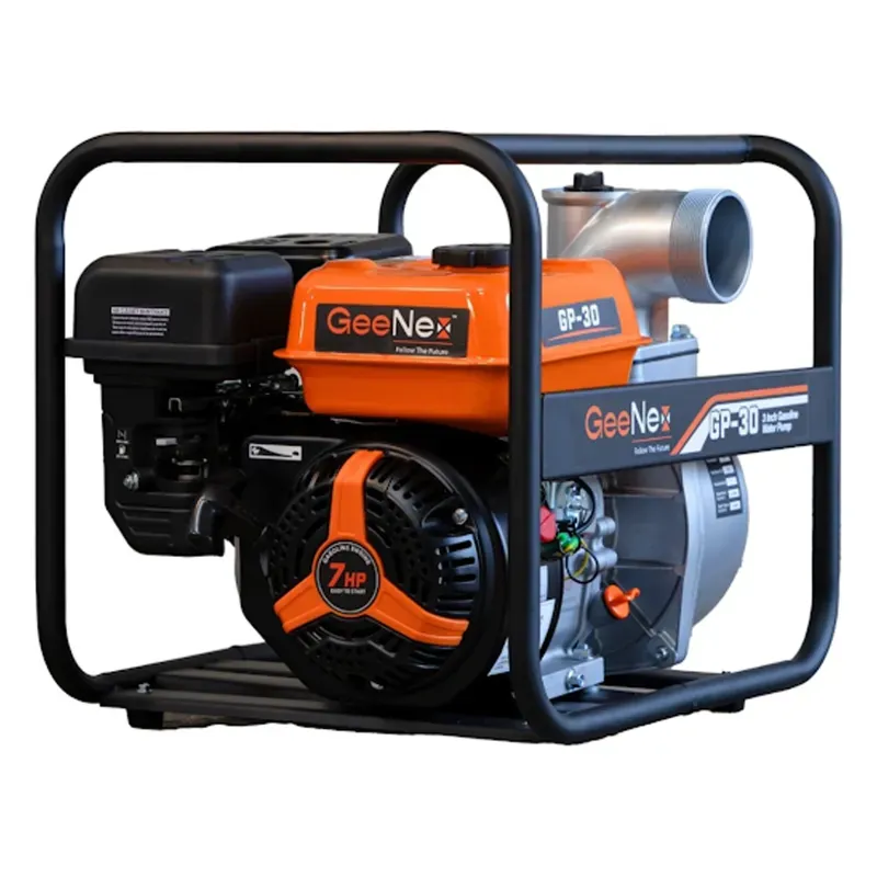 Geenex GP-30, 7 HP, 212-cc 3 Inch Petrol Water Pump with High Head Pump and Steel Camshaft, 6 Month Warranty