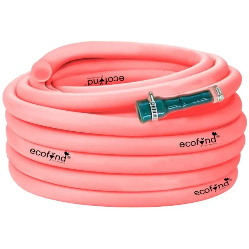 Ecofynd PIPE-PNK-010 10 m/33 ft Flexible PVC Green Water Pipe with Tap Hose Connectors For Home & Garden Use