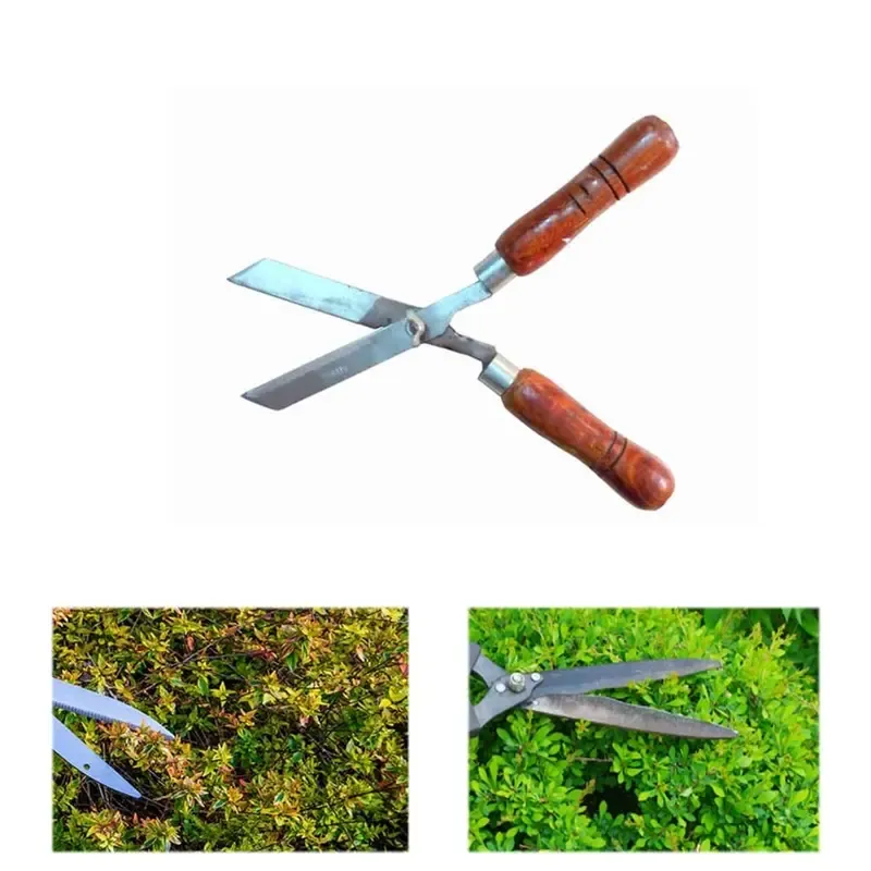 Heavy Duty 10 Inch Wooden Handled Hedge Shear for Lawn or Garden (Pack of 5)