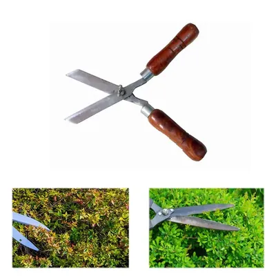 Heavy Duty 8 Inch Wooden Handled Hedge Shear for Lawn or Garden (Pack of 5)
