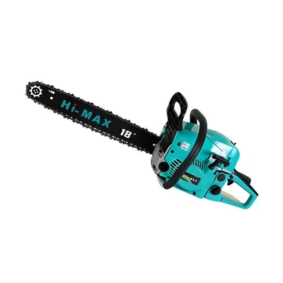 Hi-MAX 58-cc Petrol Operated Chainsaw with 18 Inch Guide Bar, Tree, Firewood Cutting machine, IC-058A