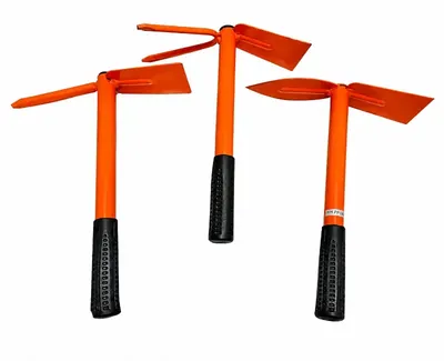 Unison Hoe Trowel with Single Prong & Double Prong, 12 Inch Handle, Garden Tool Kit