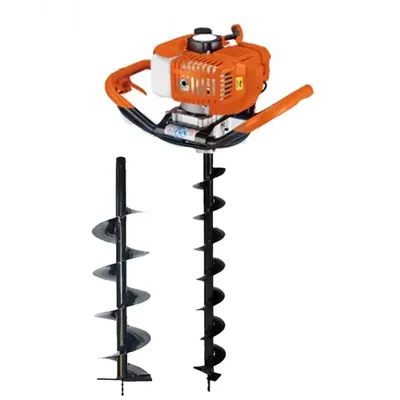 MECSTROKE 52 CC 2 Stroke Earth Auger / Post Hole Digger Machine With 3 & 8 Inch Bit