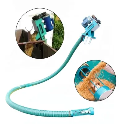 Flexible Grain Lifter 2 HP Single Phase Crompton Motor with 20 ft Pipe for Transferring Crops