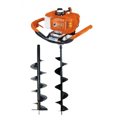 MECSTROKE 52 CC 2 Stroke Earth Auger / Post Hole Digger Machine With 6 & 8 Inch Bit
