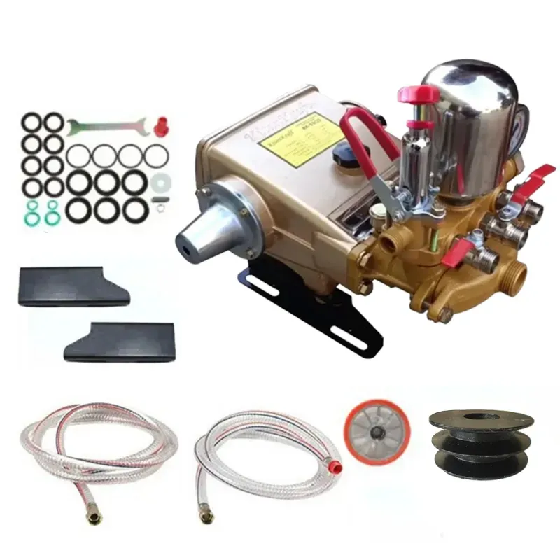 KisanKraft KK-53CI3, Heavy Cast Iron Body Triple Piston HTP Pump With 3 Outlet For For Cleaning & Agricultural Spray