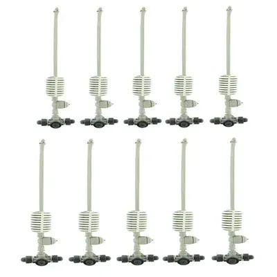 Irrigation Fogger System 4 Way Fogger Assembly Unit with Check Valve for Garden, Greenhouses, Mist Cooling System and Poultry Farm (Pack Of 10)