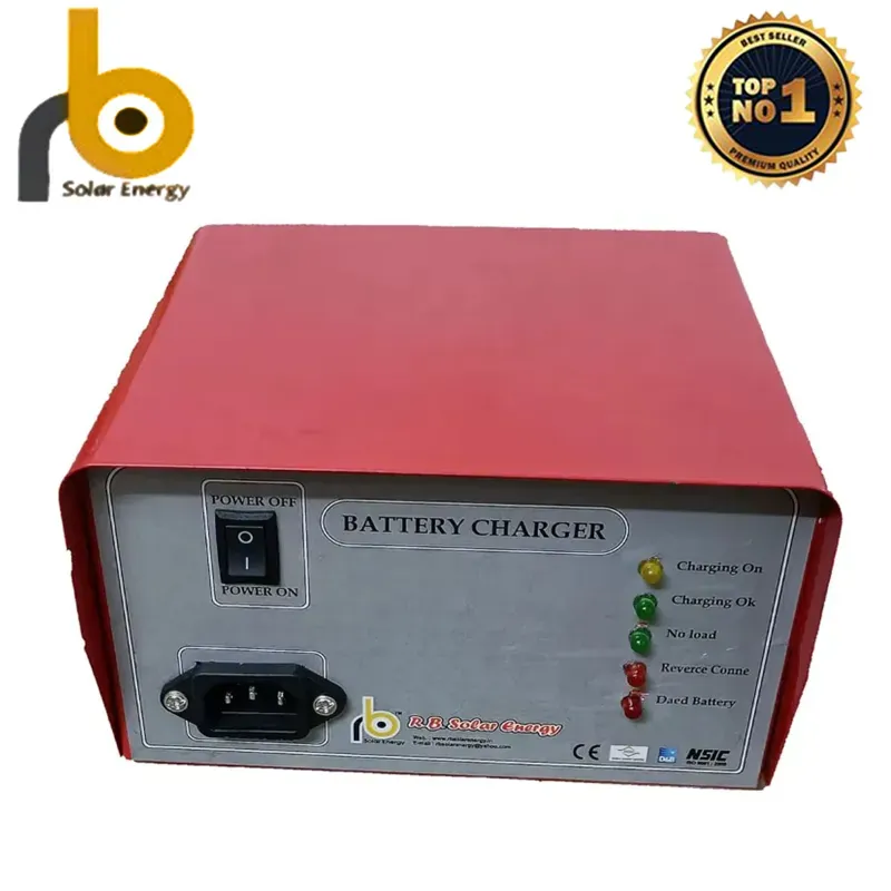RB Solar Hybrid Electric and Solar Battery Charger for 5 Amp Battery