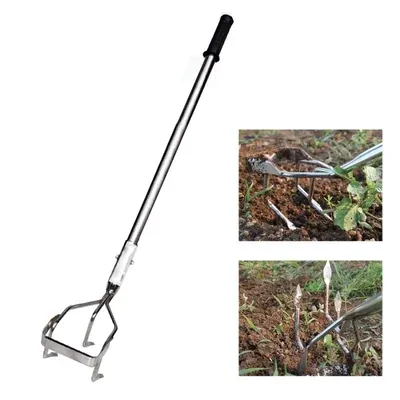 REDBUILD Manual 2-in-1 Culti-Weeder with 5 ft Handle Versatile Gardening Tool for Efficient Soil Cultivation & Weed Removal