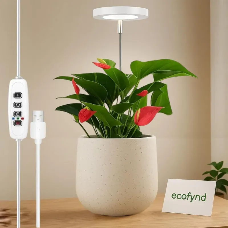 Ecofynd Lumi Grow Light for Indoor Plants, 10 Dimmable Brightness, Artificial Sunlight for Plants, (White)